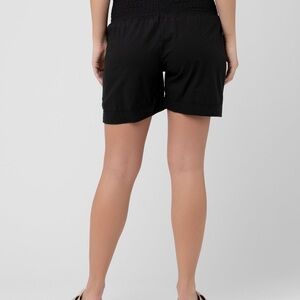 Ripe maternity Women’s Black Elastic-Waist Shorts cotton